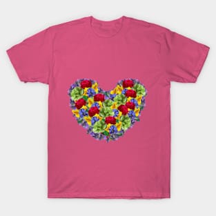 Gay Heart Flowers T-Shirt